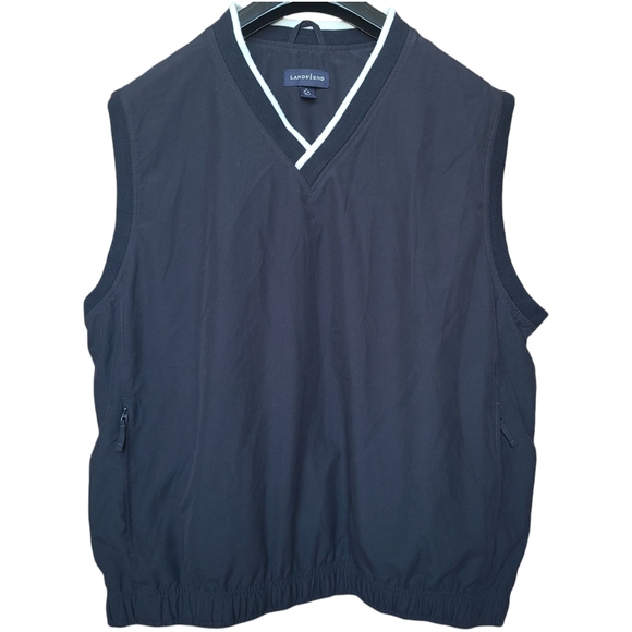 Lands' End Other - Lands End Size XL Vest V Neck Golf Mesh Lined Windbreaker Pockets Performance